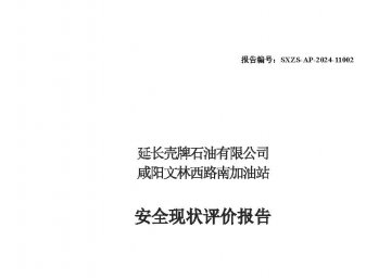 延長殼牌石油有限公司咸陽文林西路南加油站安全現狀評價報告